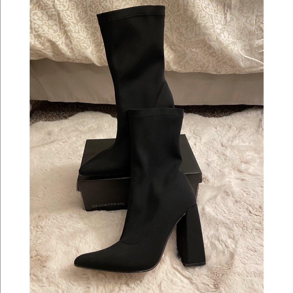 EGO block heel ankle boot